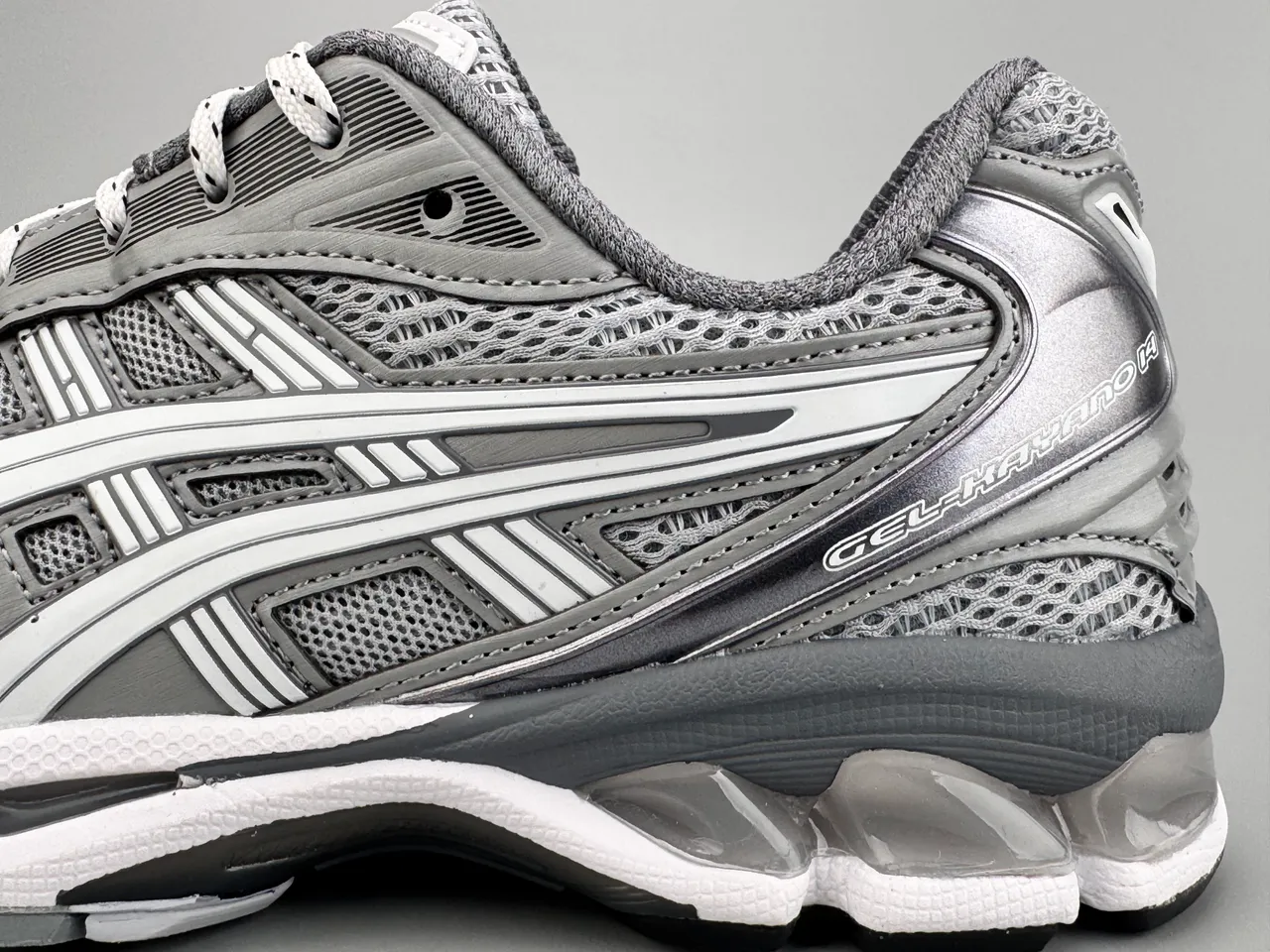 ASICS Gel-Kayano Gray and Silver Running Shoes 7