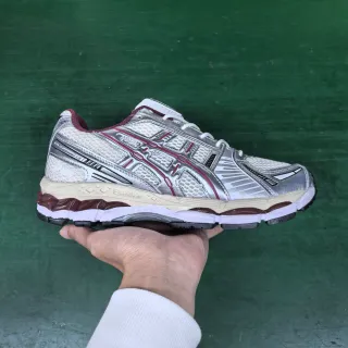 ASICS Gel-Kayano Silver Burgundy Running Shoes