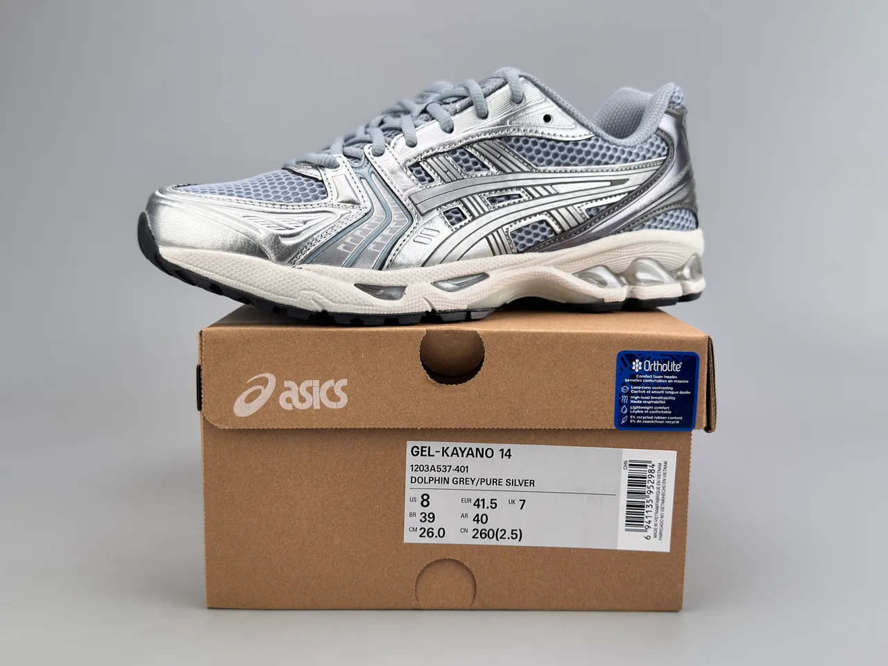 ASICS Gel-Kayano Silver Metallic Running Shoes 4