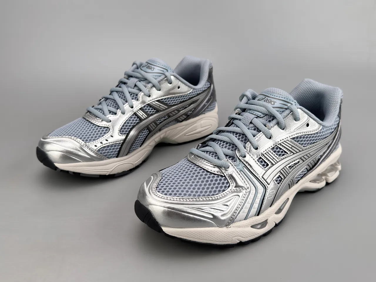 ASICS Gel-Kayano Silver Metallic Running Shoes 5