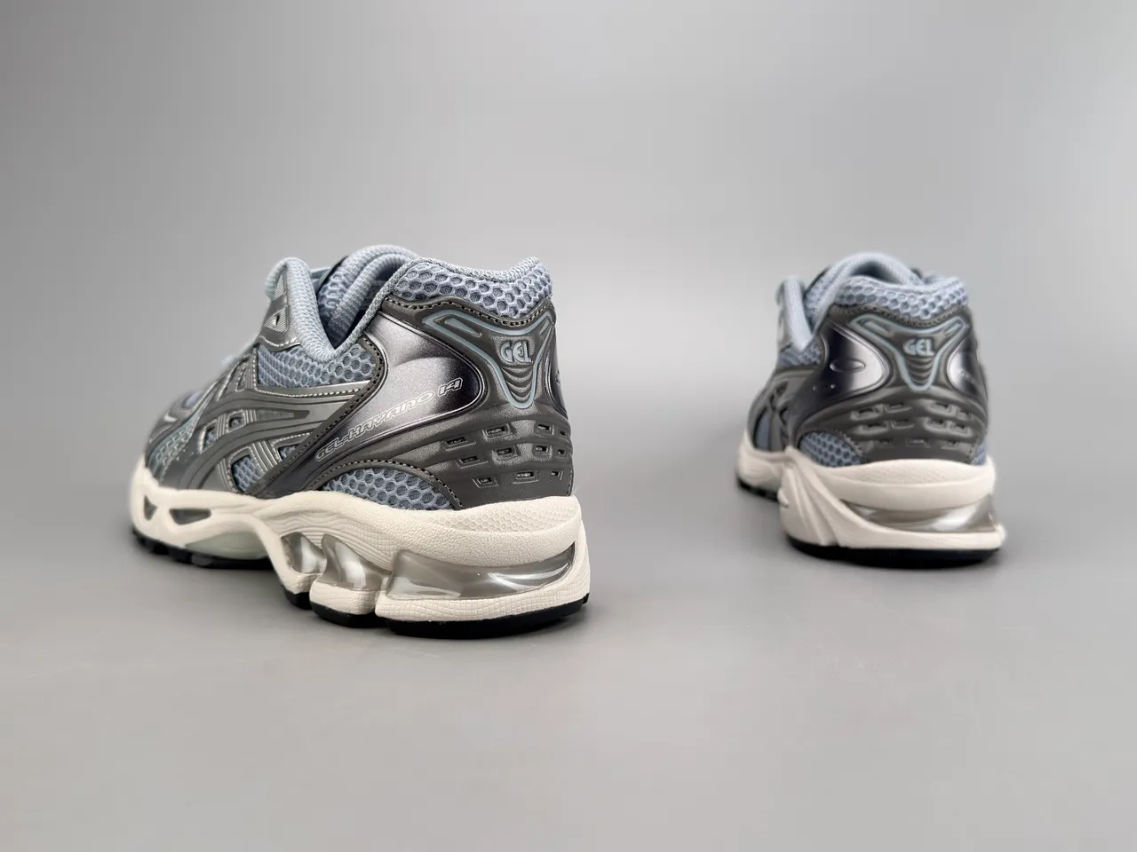 ASICS Gel-Kayano Silver Metallic Running Shoes 6