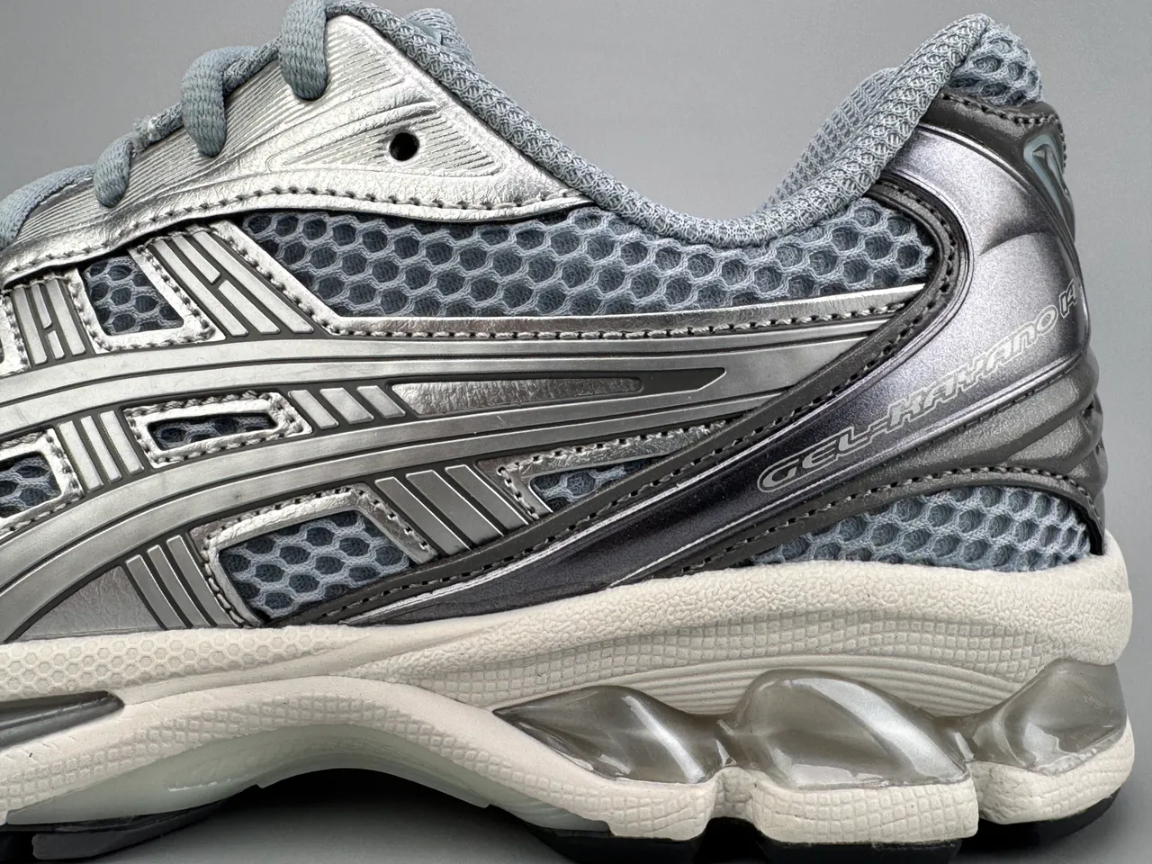 ASICS Gel-Kayano Silver Metallic Running Shoes 7