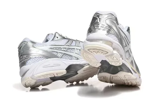 ASICS Gel-Kayano Silver Metallic Running Shoes 5