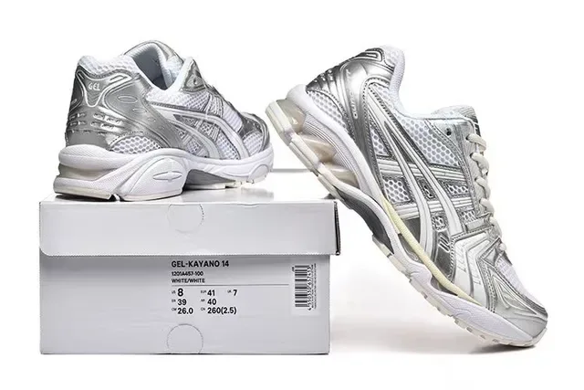 ASICS Gel-Kayano Silver Metallic Running Shoes 6