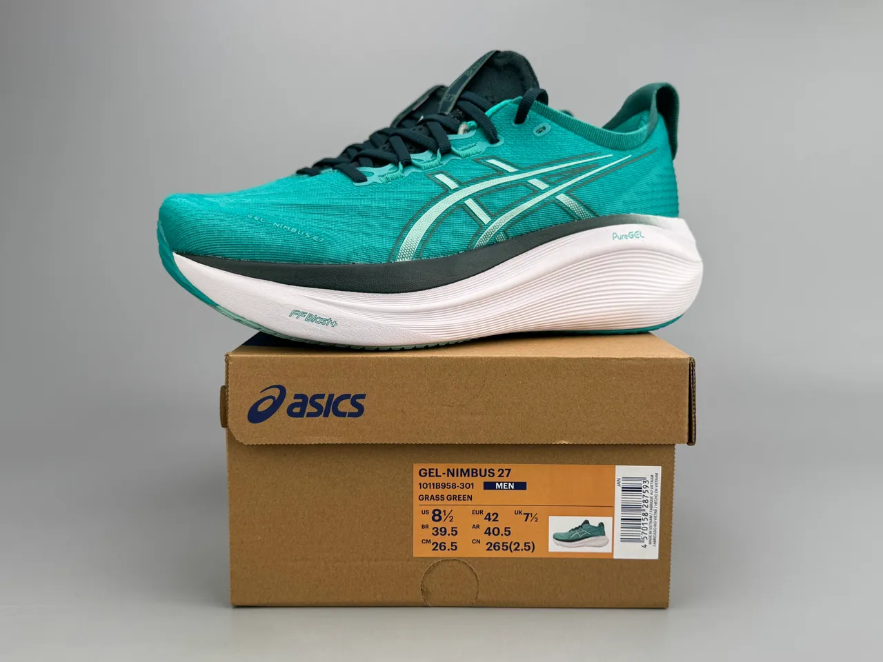 ASICS Gel-Nimbus 27 Tênis de corrida Verde Teal 2
