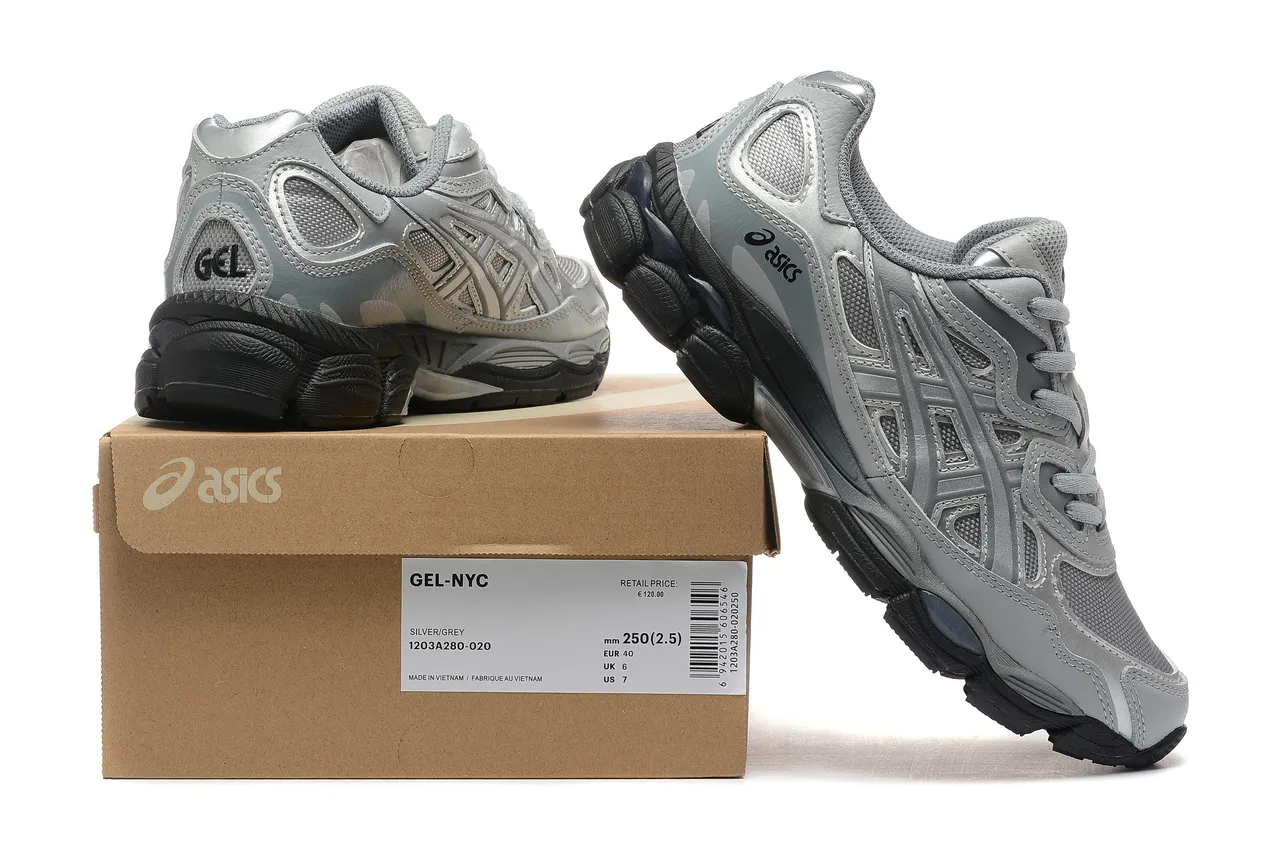 ASICS GT-2160 أحذية الجري فضي معدني أسود 6