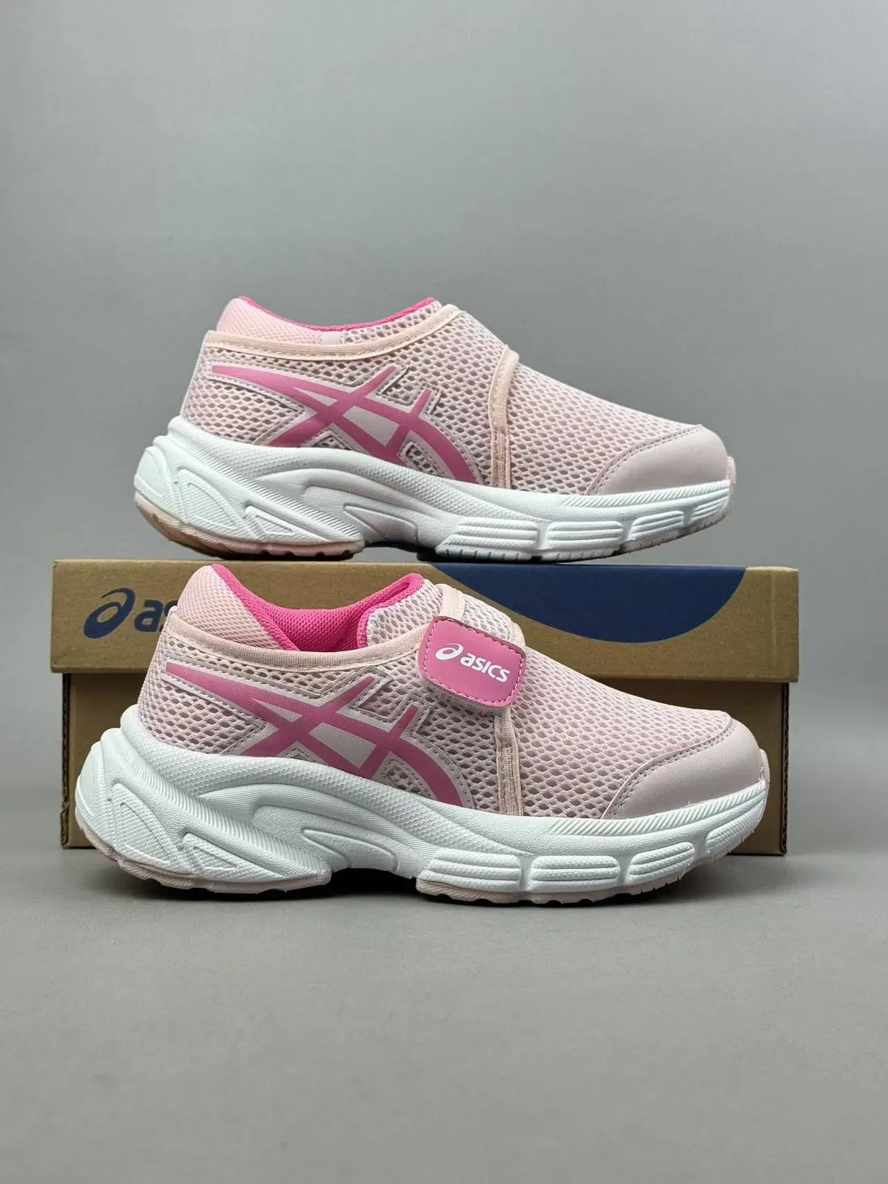 ASICS Sneakers lifestyle avec empeigne maille rose rouge fermeture à Velcro 4