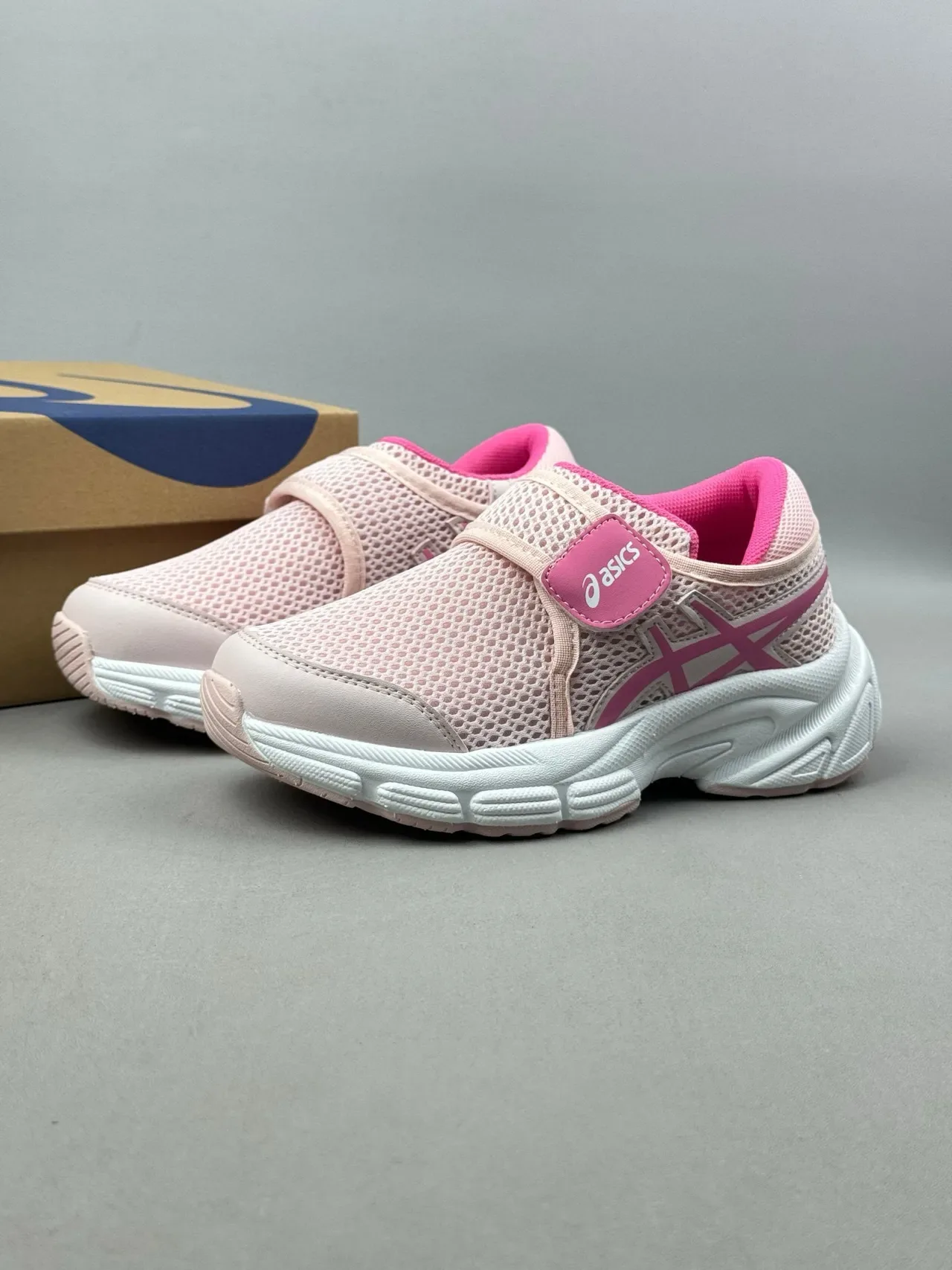 ASICS Sneakers lifestyle avec empeigne maille rose rouge fermeture à Velcro 14