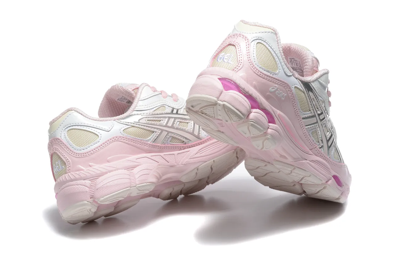 ASICS Chaussures lifestyle rose blanc chunky rétro en maille et superposition synthétique 5