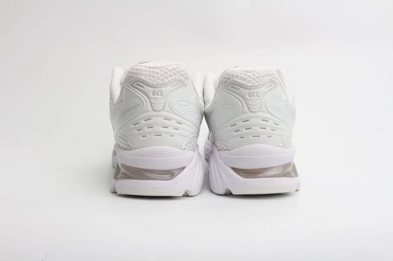 ASICS White Transparent Mesh And Synthetic Overlay Running Shoes 3