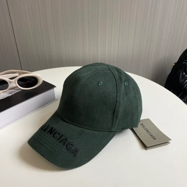 Balenciaga Casquette de baseball Vert armée Structurée Six panneaux Tonal Embroidered Logo 7