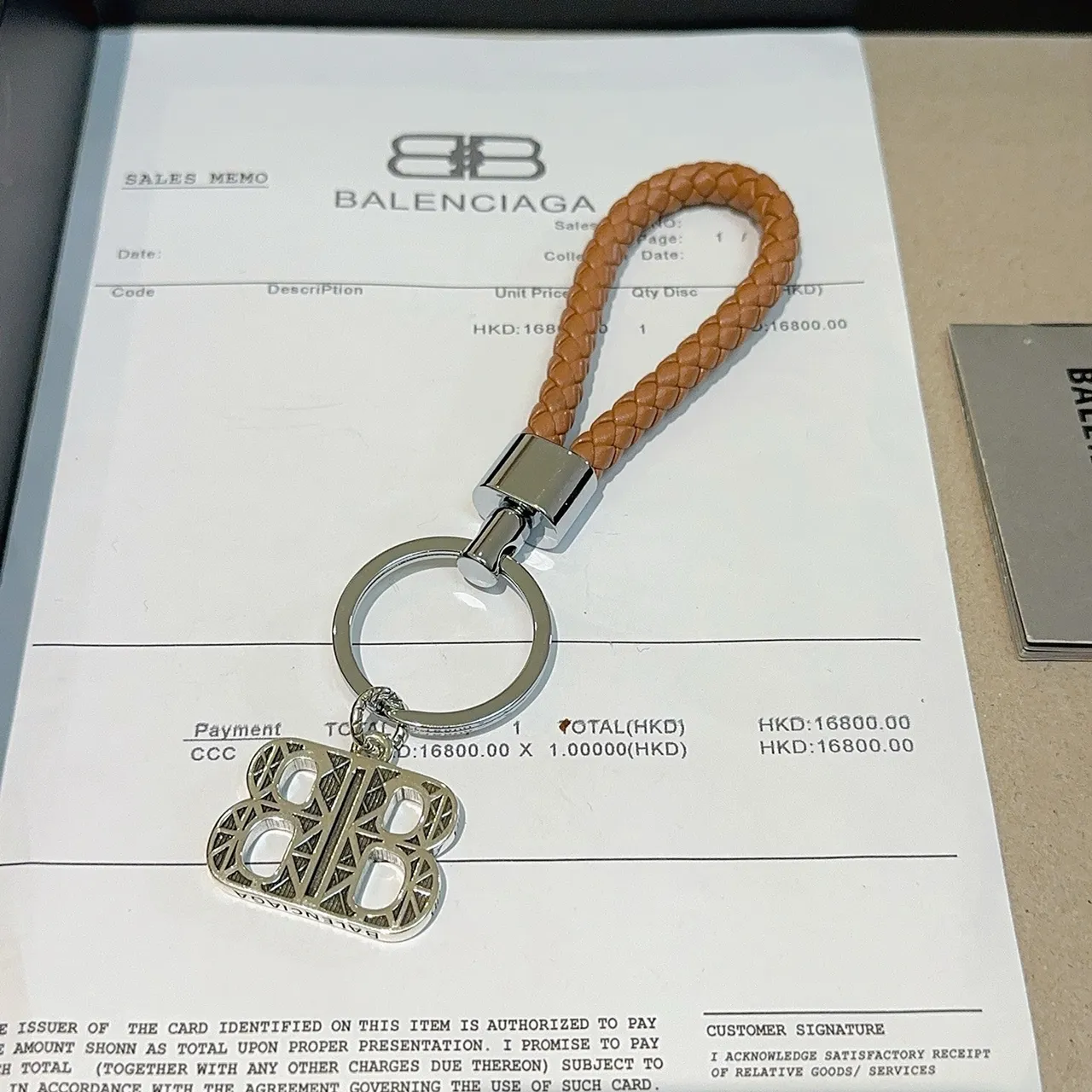 Balenciaga BB Monogram বাদামী রূপালি বোনা চামড়ার লুপ জ্যামিতিক চার্ম জুয়েলরি 4