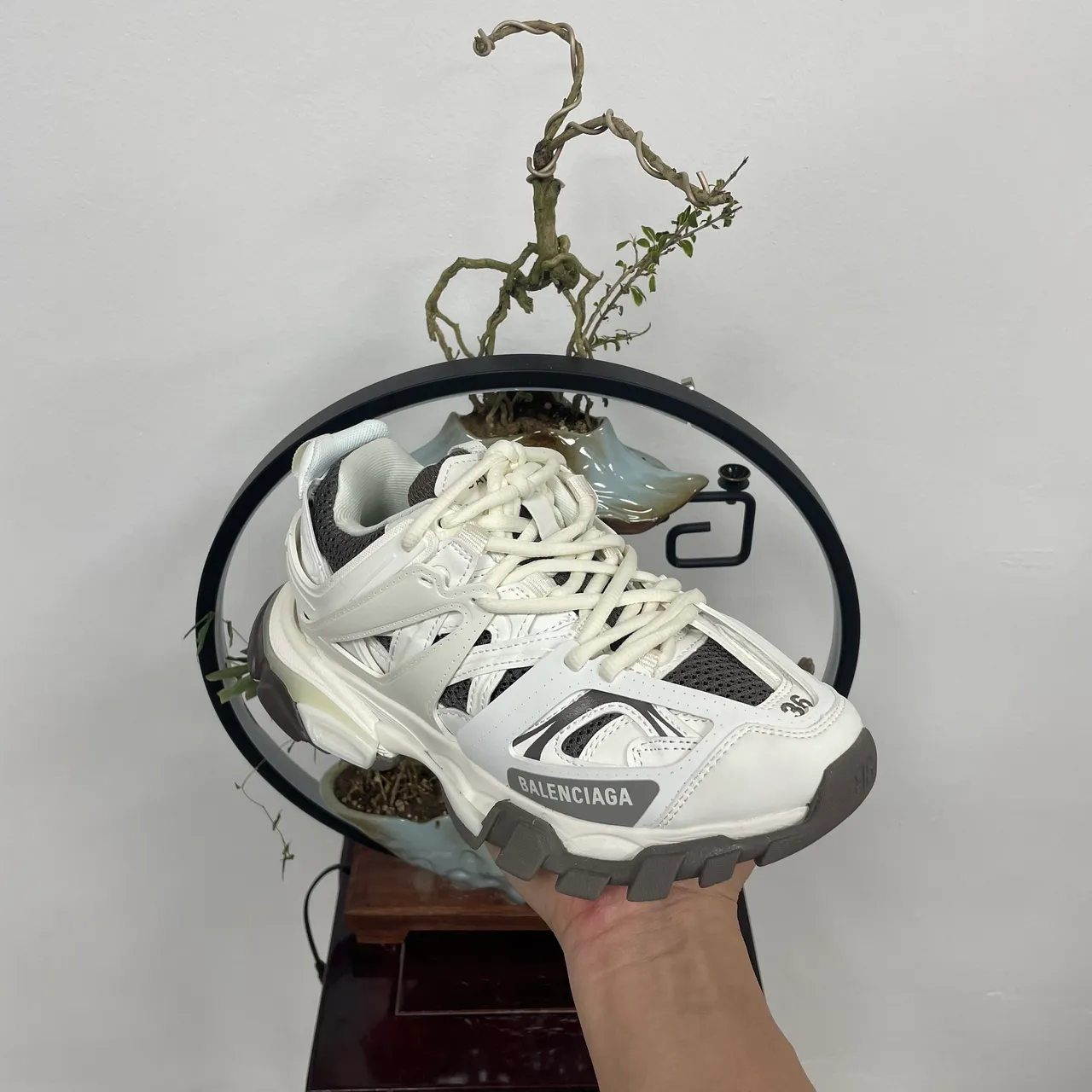 Balenciaga Defender White and Gray Chunky Sneakers 4