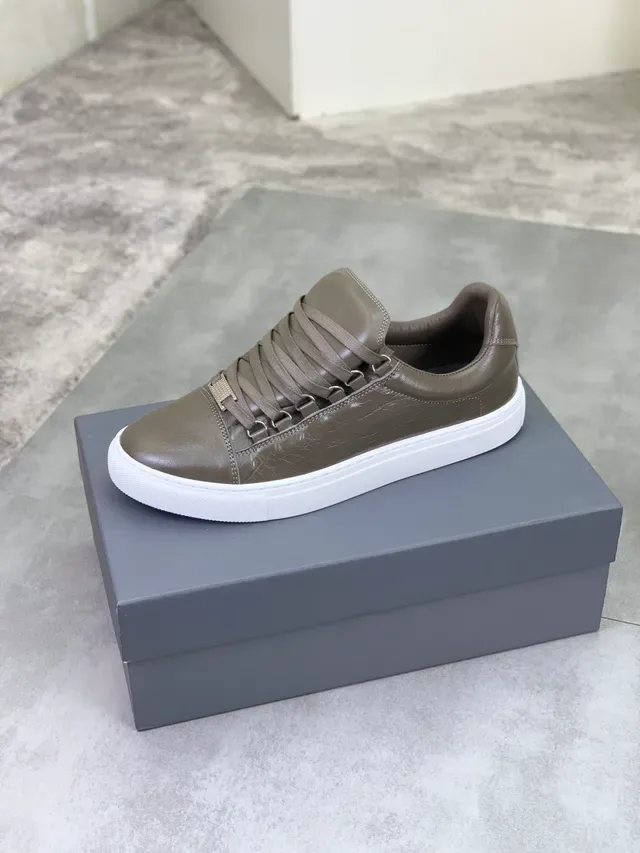 Balenciaga Gray White Leather Platform Sole Lifestyle Sneakers 4