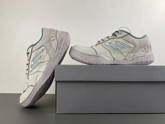 Balenciaga Runner Bege Verde Camada Couro Superior Impressão Graffiti Cadarços Tênis Lifestyle 13