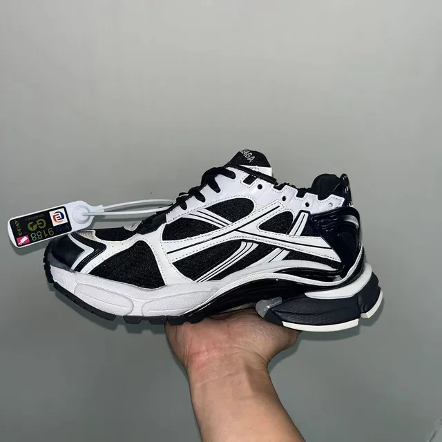 Balenciaga Runner Black and White Chunky Sneakers 2