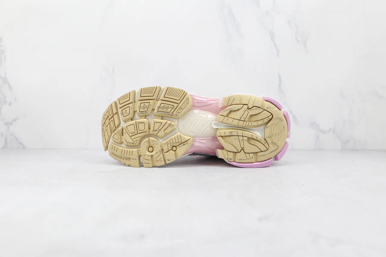 Balenciaga Runner White and Pink Chunky Sneakers 8