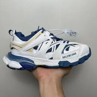 Balenciaga Runner White Navy Beige Chunky Sneakers