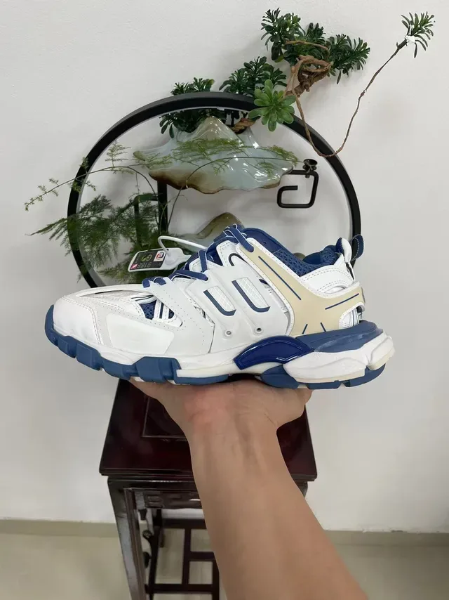 Balenciaga Runner Sneakers Chunky Branco Navy Bege 4