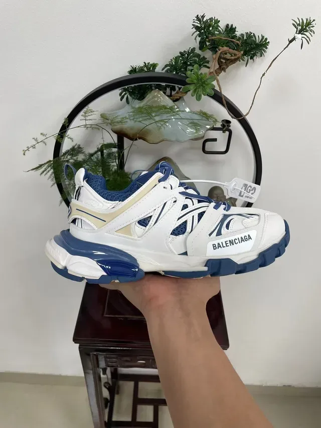 Balenciaga Runner Sneakers Chunky Branco Navy Bege 5