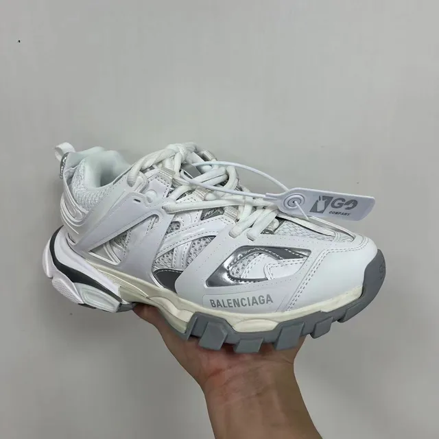 Balenciaga Runner White Silver Gray Chunky Sneakers 3