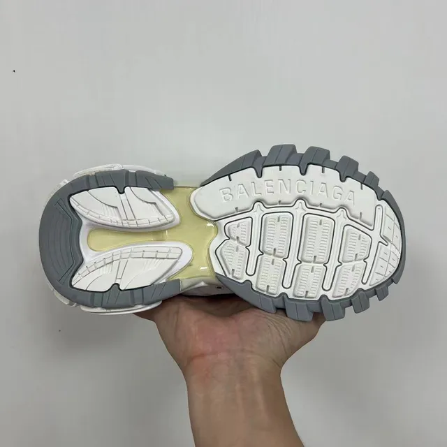 Balenciaga Runner White Silver Gray Chunky Sneakers 4