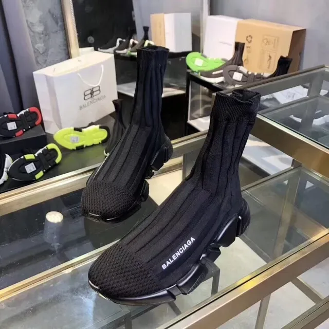 Balenciaga Speed Trainer noir maille sans lacets basket lifestyle 2