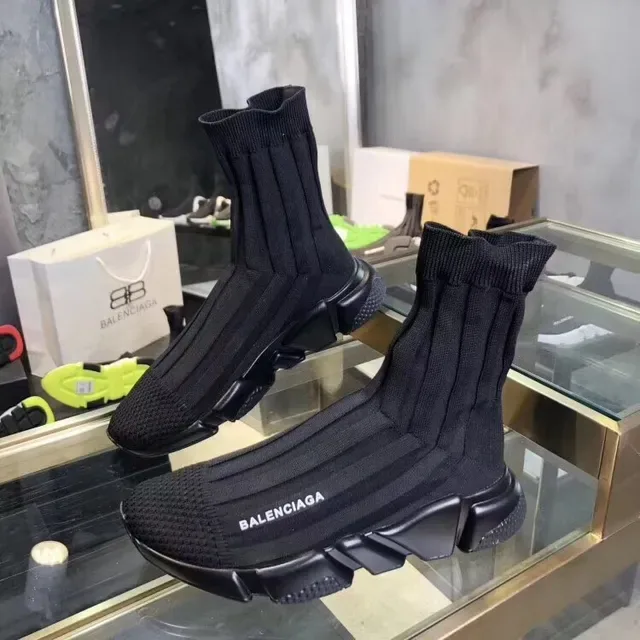 Balenciaga Speed Trainer noir maille sans lacets basket lifestyle 5