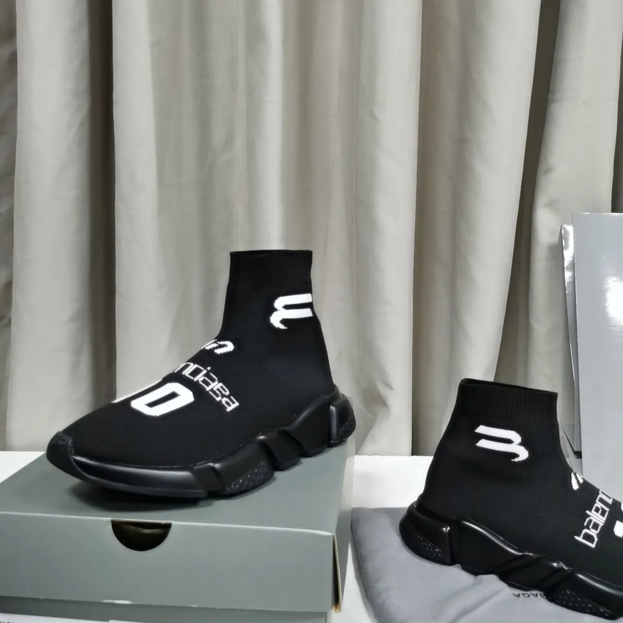 Balenciaga Speed Trainer Chaussures lifestyle noires avec ajustement pour chaussettes 5