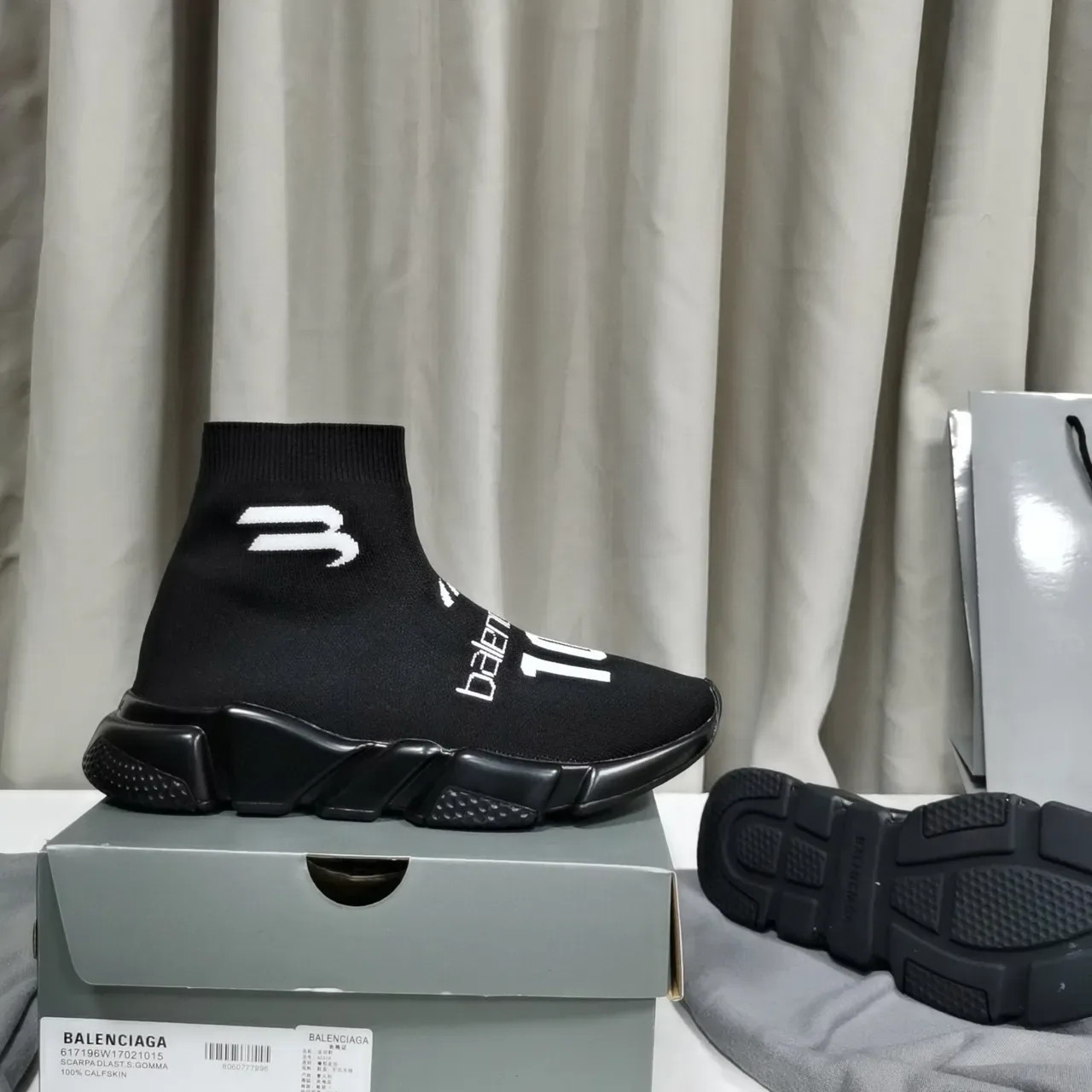 Balenciaga Speed Trainer Chaussures lifestyle noires avec ajustement pour chaussettes 6