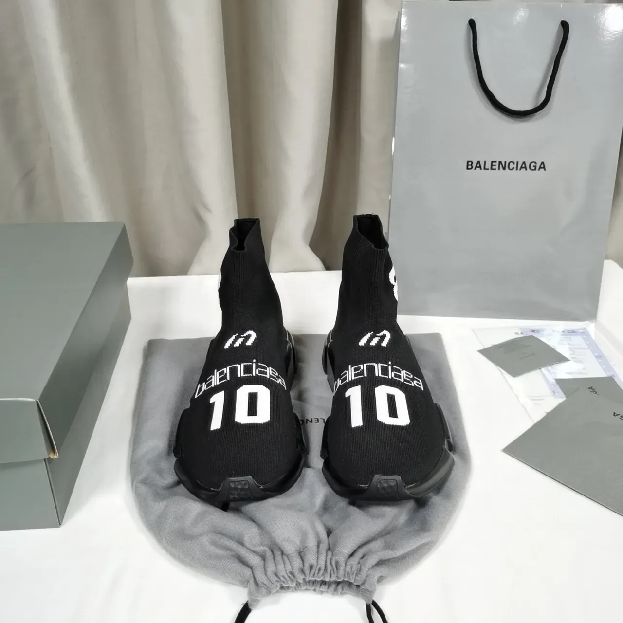 Balenciaga Speed Trainer Chaussures lifestyle noires avec ajustement pour chaussettes 7