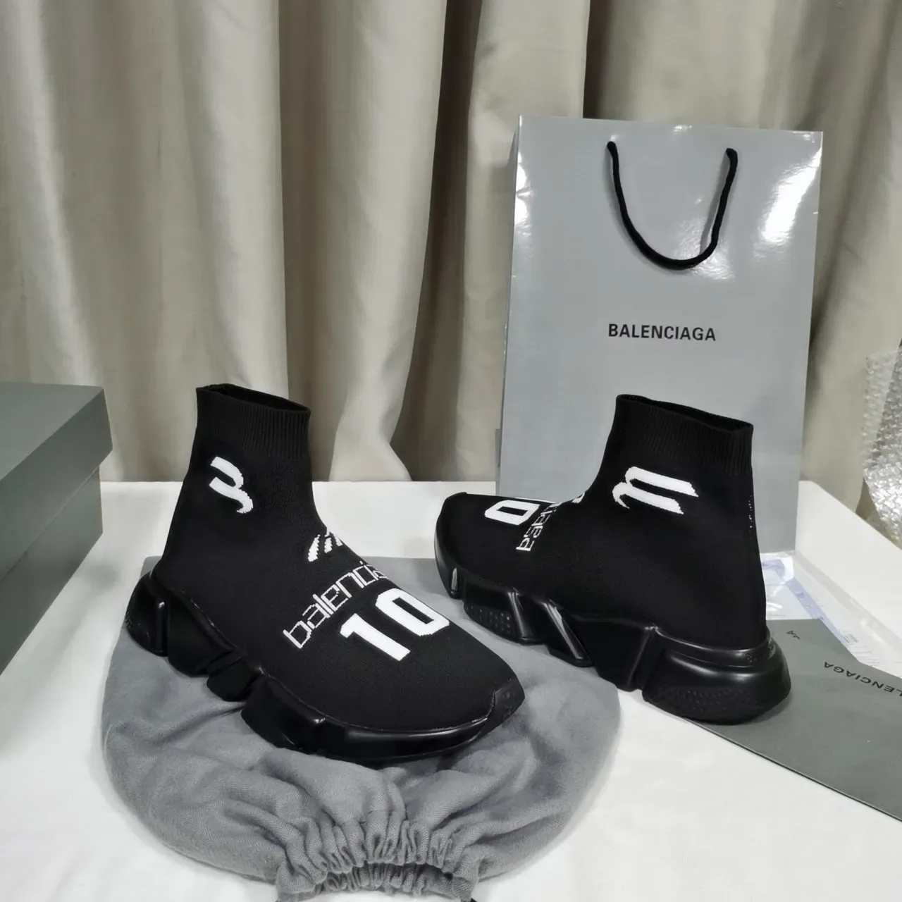 Balenciaga Speed Trainer Chaussures lifestyle noires avec ajustement pour chaussettes 8