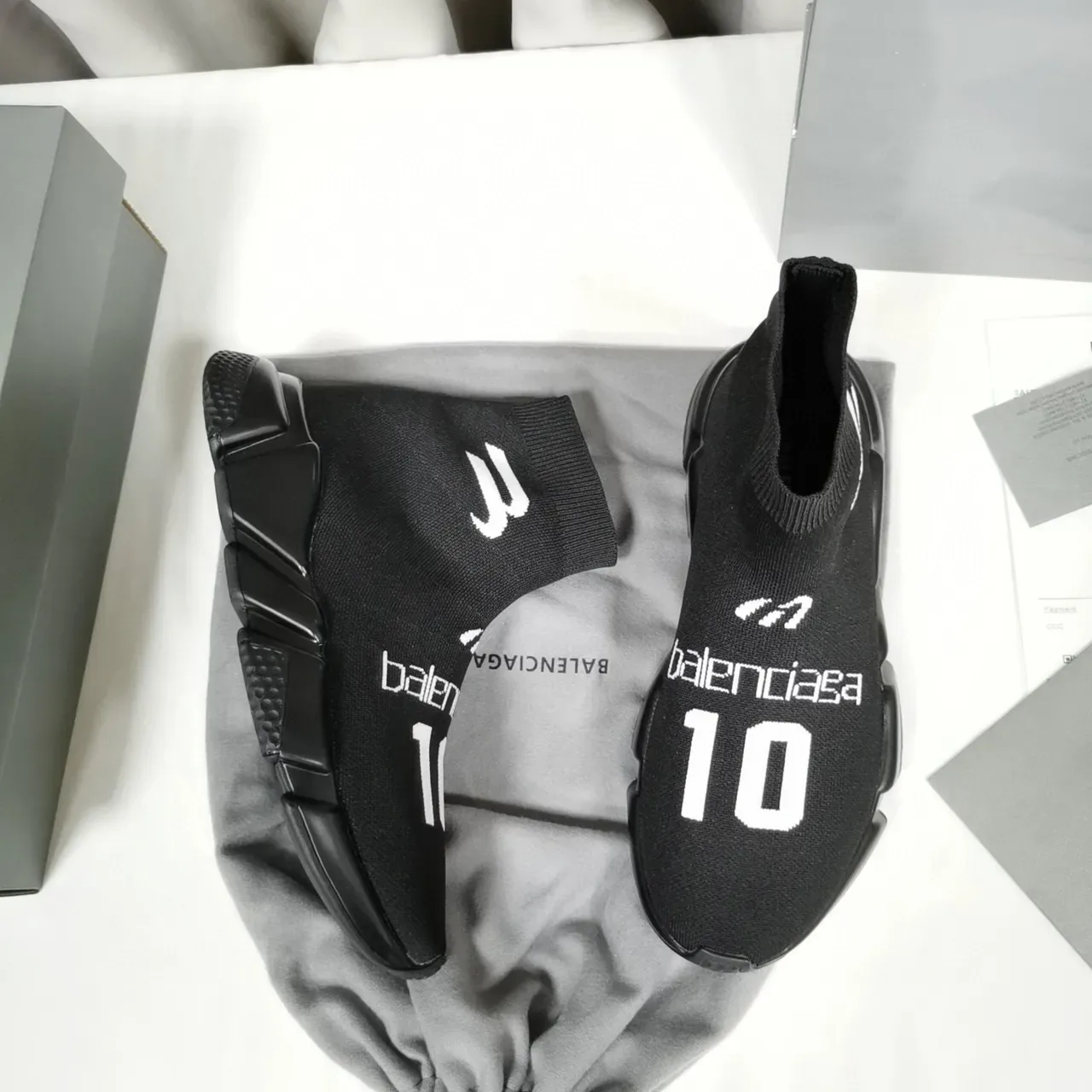 Balenciaga Speed Trainer Chaussures lifestyle noires avec ajustement pour chaussettes 9