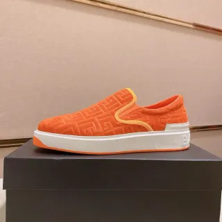Balenciaga Speed Trainer Orange Embossed Monogram Slip-On Lifestyle Sneakers