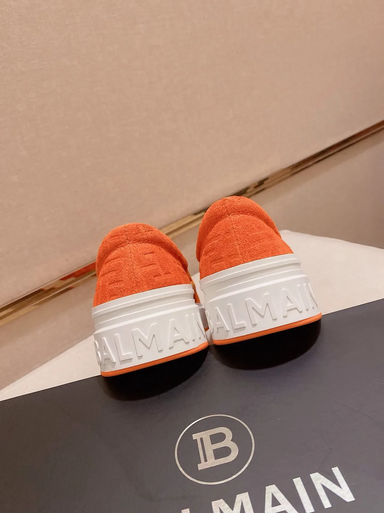 Balenciaga Speed Trainer Orange Embossed Monogram Slip-On Lifestyle Sneakers 3