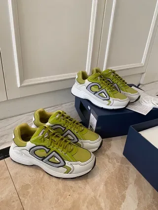 بالينسياغا Track Trainer لایم جرين أبيض سنيكرز أسلوب حياة 6