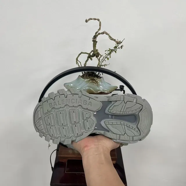 Balenciaga Track Trainer Tênis Monocromático Cinza Chunky 6