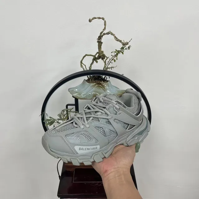 Balenciaga Track Trainer Tênis Monocromático Cinza Chunky 7