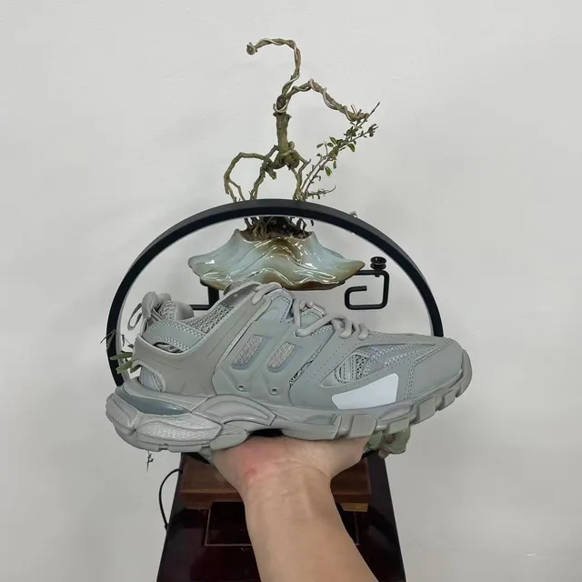 Balenciaga Track Trainer Tênis Monocromático Cinza Chunky 8