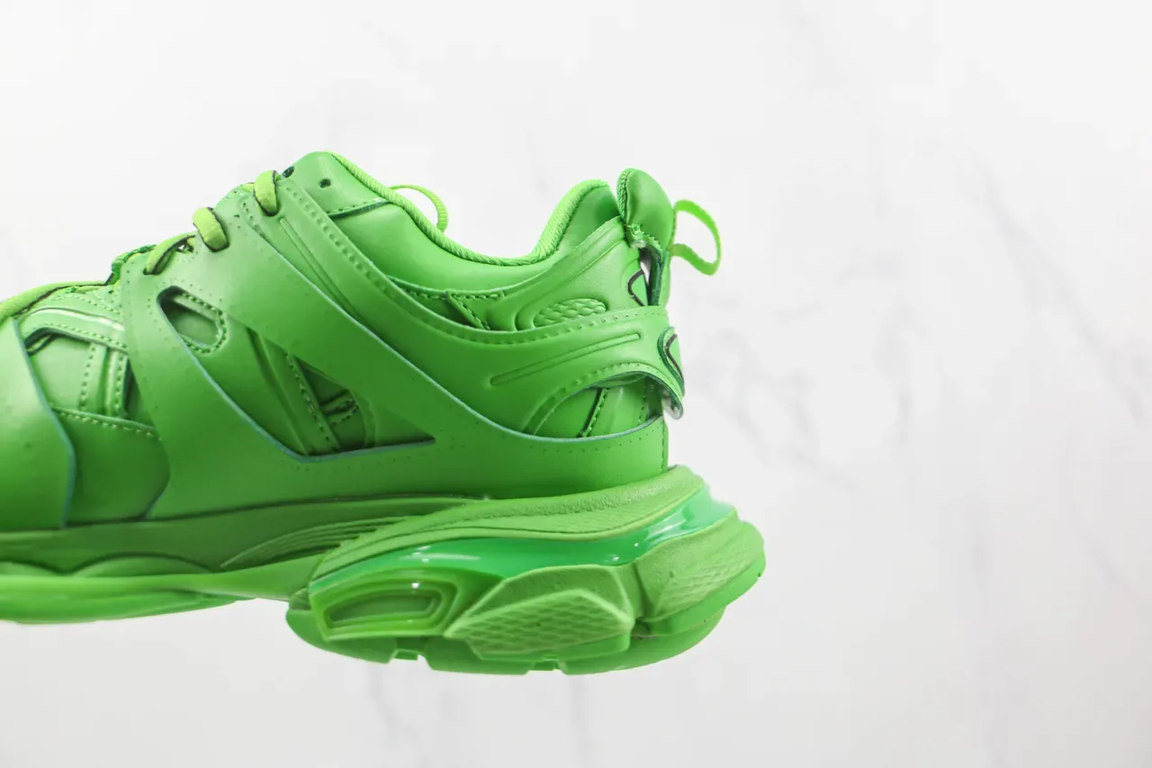 Balenciaga Track Trainer أحذية رياضية سميكة أخضر نيون 7