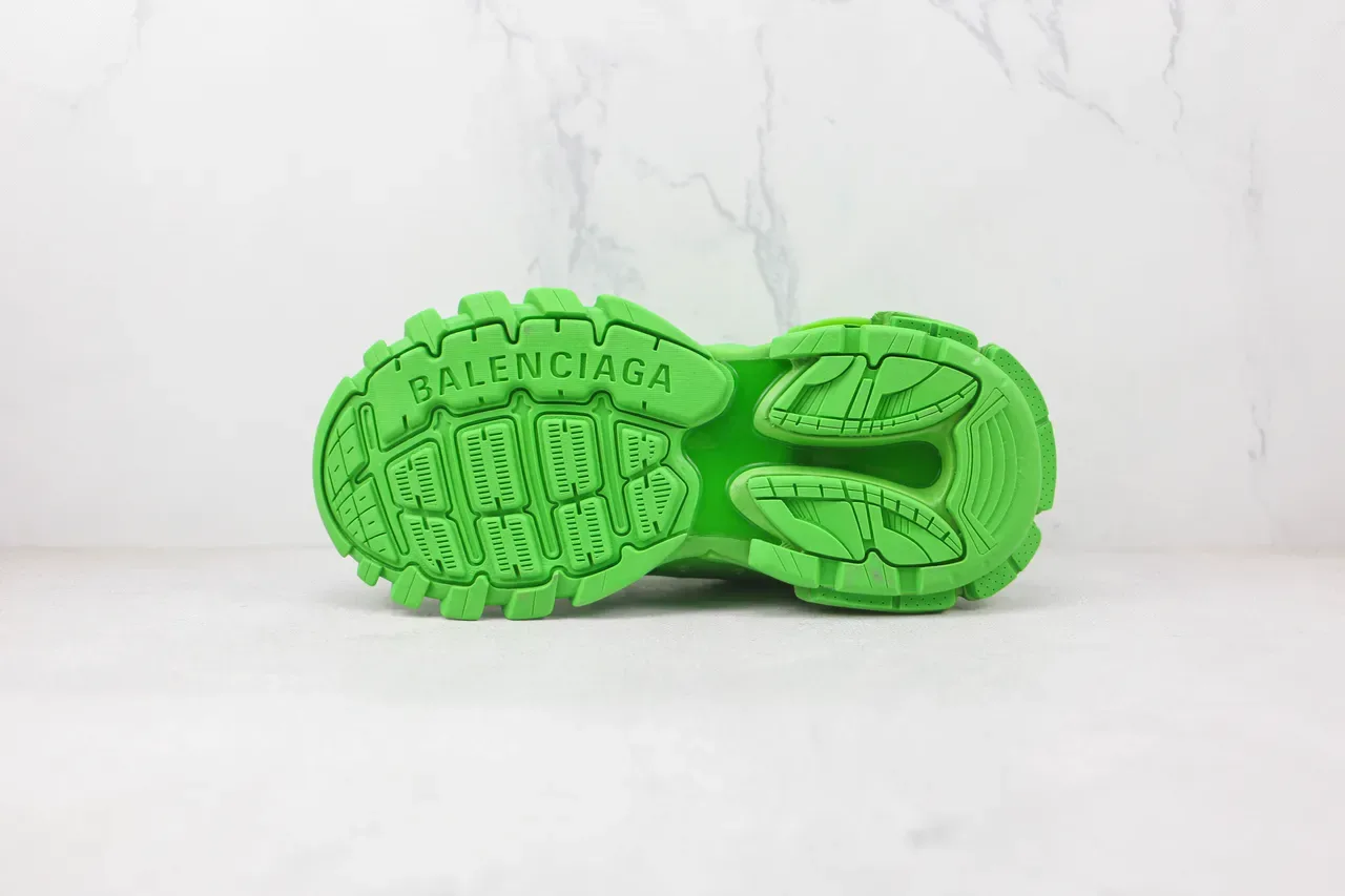 Balenciaga Track Trainer أحذية رياضية سميكة أخضر نيون 8
