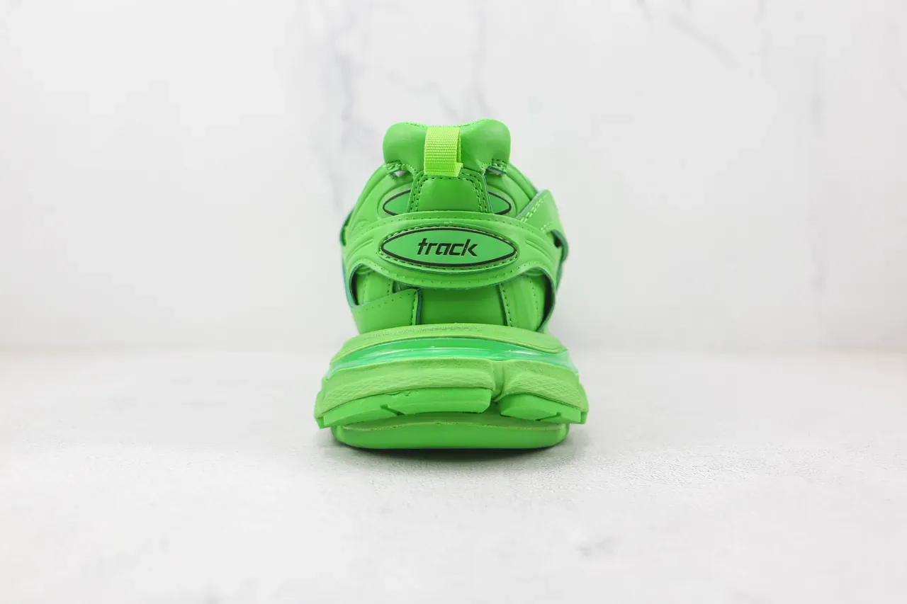 Balenciaga Track Trainer أحذية رياضية سميكة أخضر نيون 9
