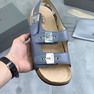 Balenciaga Triple Buckle Slate Gray Casual Sandals