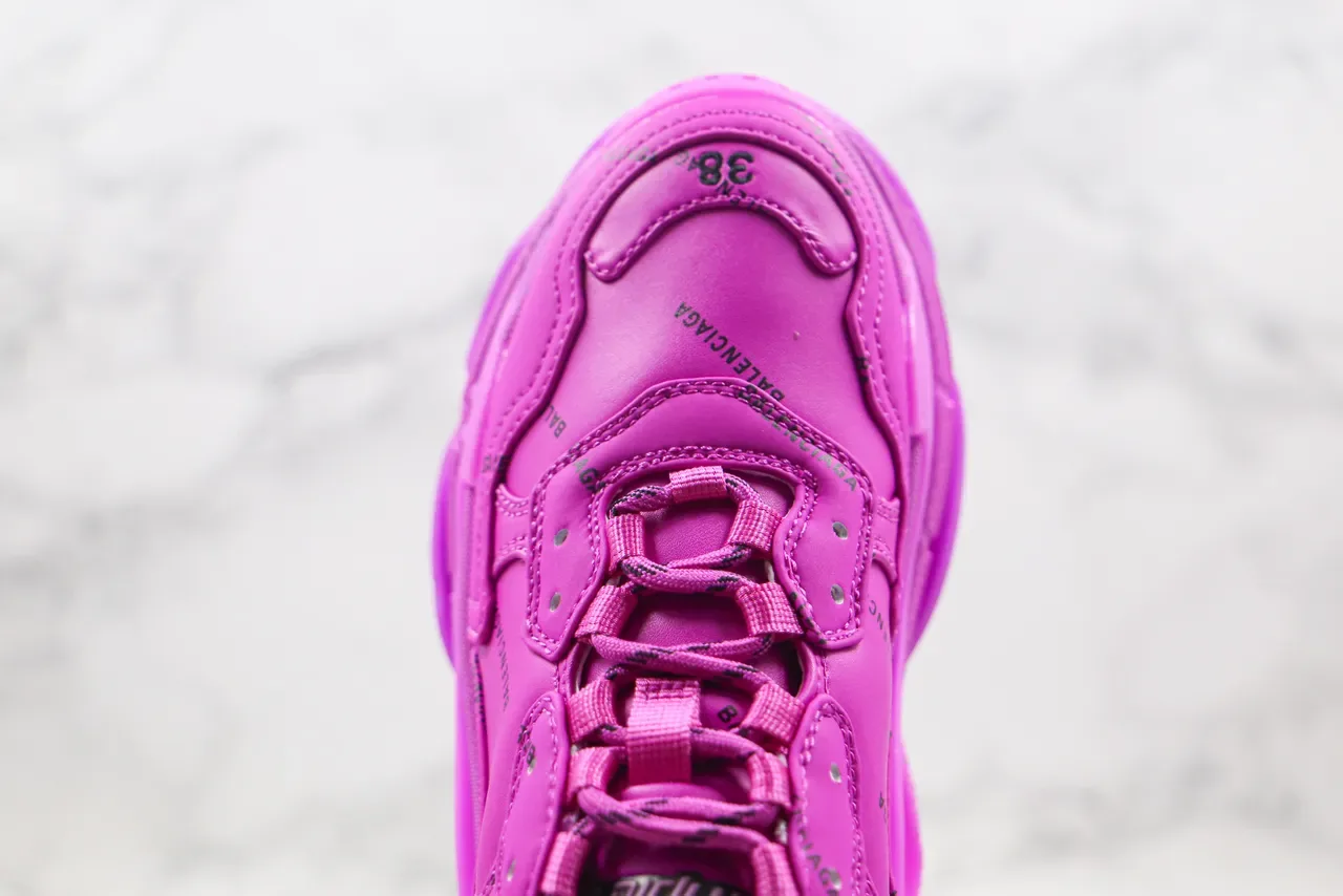 Balenciaga Triple S Monochrome Pink Chunky Baskets 5