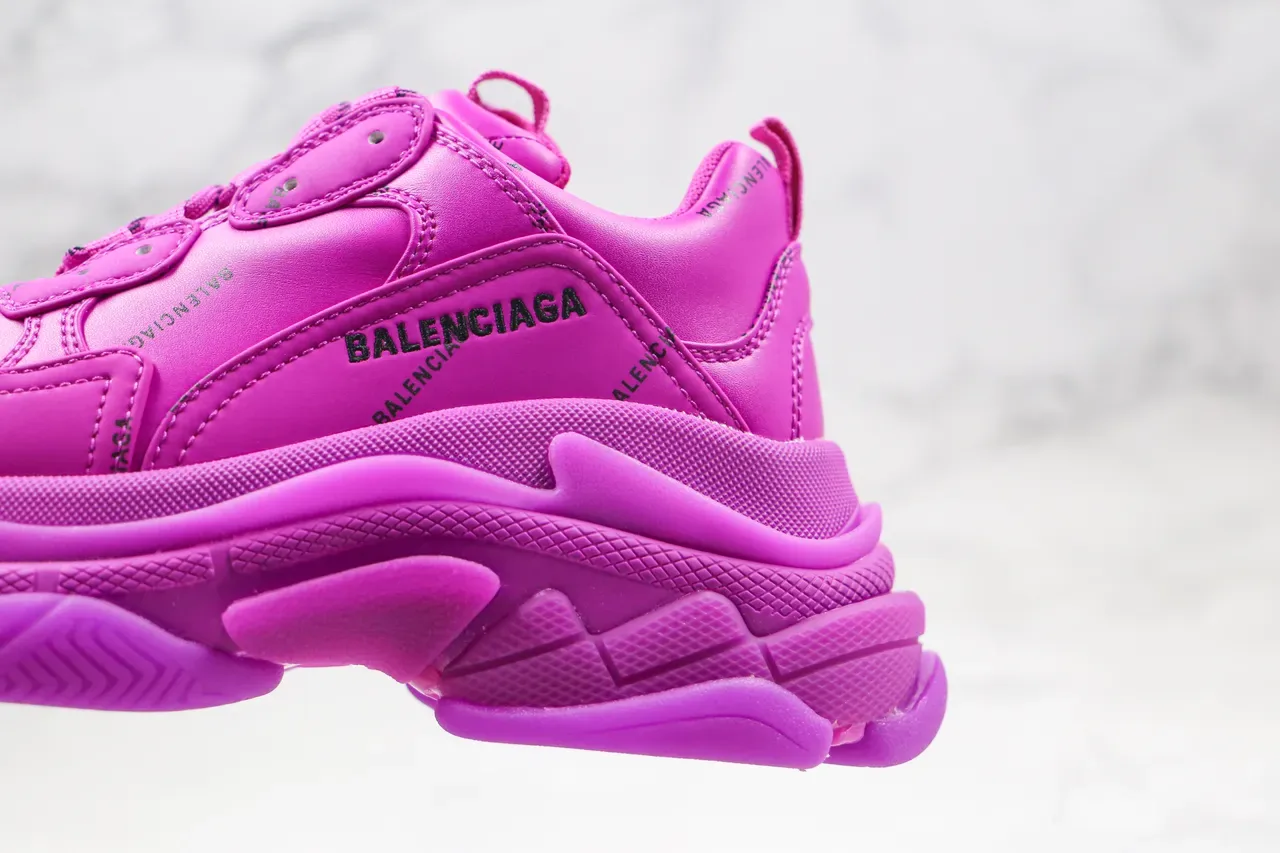 Balenciaga Triple S Monochrome Pink Chunky Baskets 6