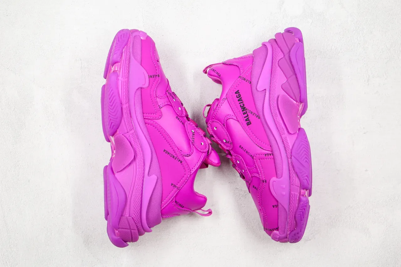 Balenciaga Triple S Monochrome Pink Chunky Baskets 9