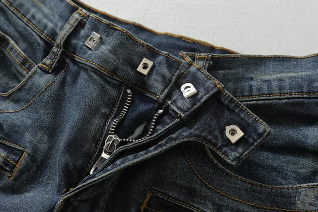 Balmain मोटरसाइकिल-स्टाइल डिस्ट्रेस्ड डेनिम जींस 3