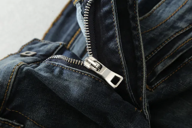 Balmain मोटरसाइकिल-स्टाइल डिस्ट्रेस्ड डेनिम जींस 4