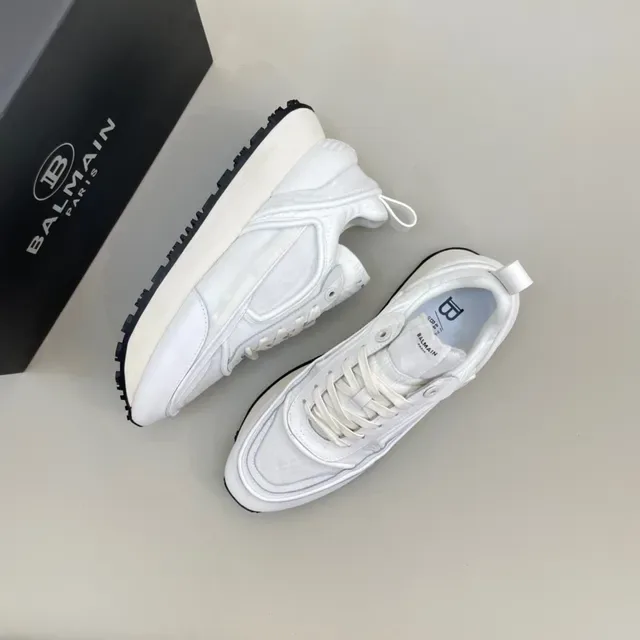 Balmain Track Trainer White and Black Lifestyle Sneakers 7