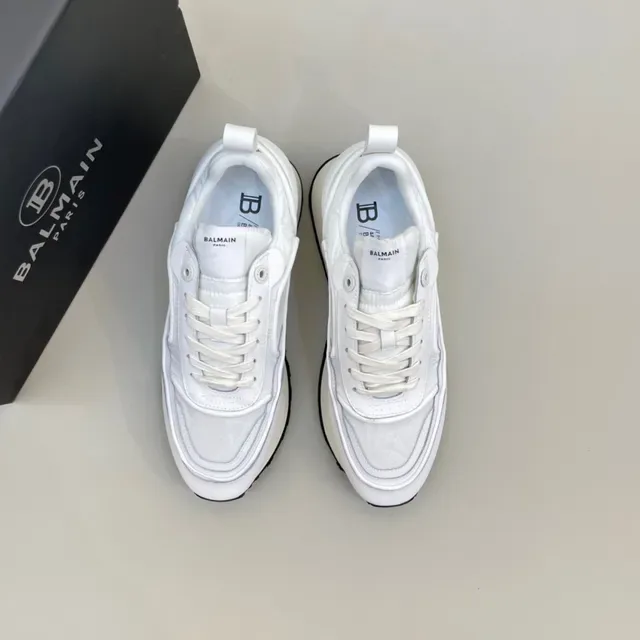 Balmain Track Trainer White and Black Lifestyle Sneakers 8